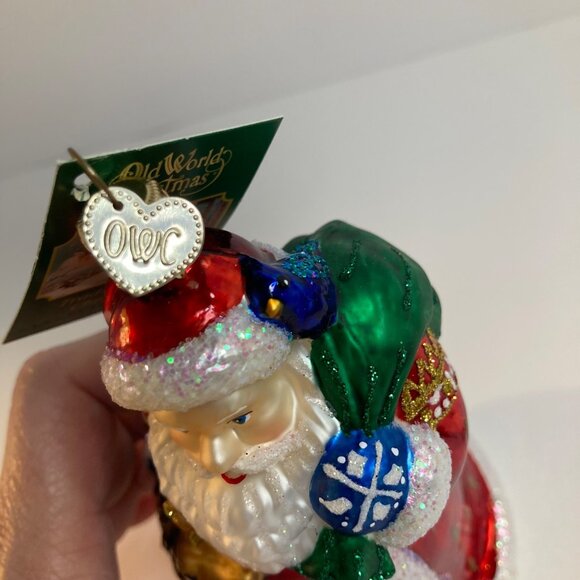 Old World Christmas Nordic Santa Blown Glass Christmas Ornament 5" NWT - Picture 3 of 8